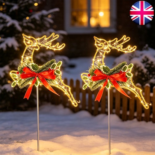Christmas metal reindeer yard - metal,