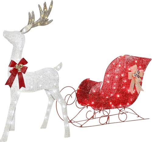 Lighted christmas reindeer - lighted,