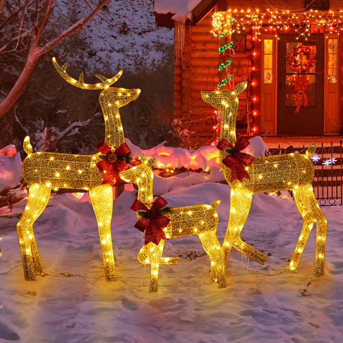 3pc christmas reindeer - 3pc,