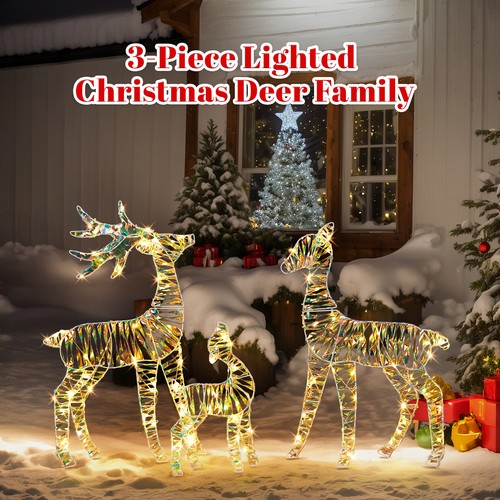 Set lighted iridescent - 3,