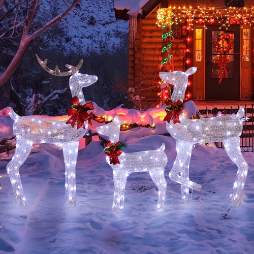 Christmas lighted reindeer - christmas,