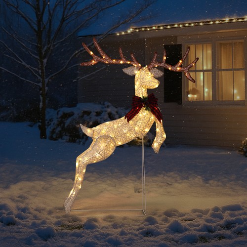 5ft lighted jumping - jumping, reindeer