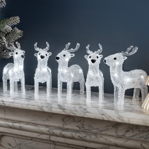 Christow acrylic led reindeer - christow,