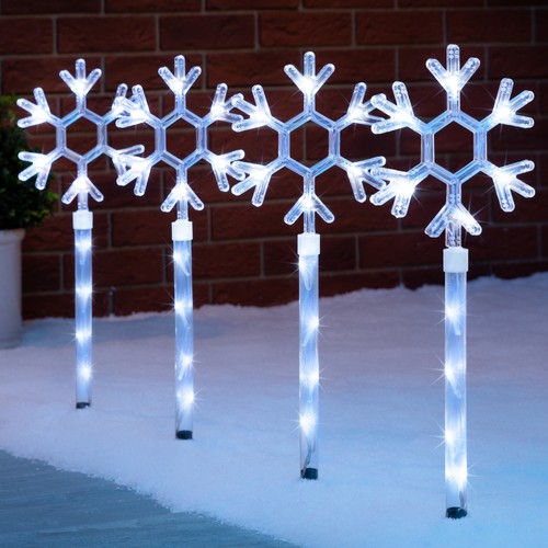 Snowflake path lights set - path,