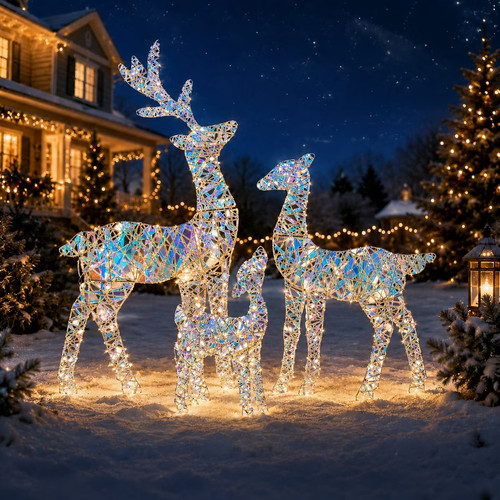 Christmas led reindeer family - christmas,