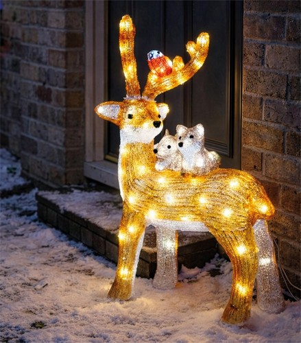 Christmas reindeer robin led - christmas,