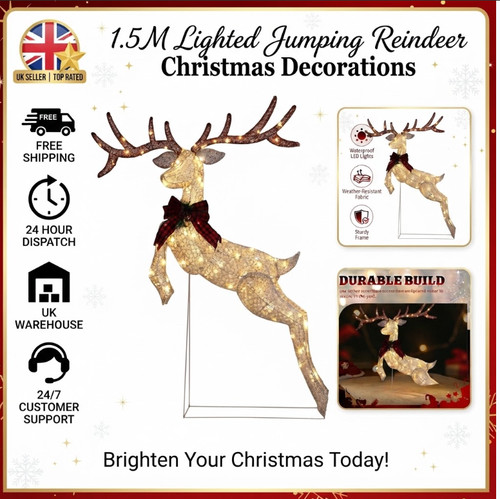 5ft pre lit - lit, christmas