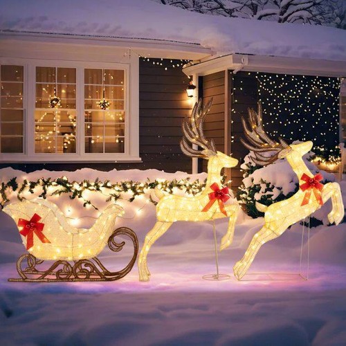 Light reindeer family - light,