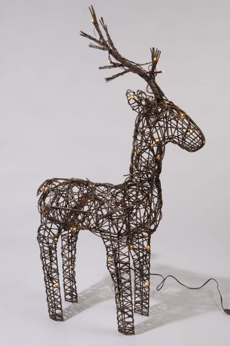Outdoor wicker reindeer - outdoor,