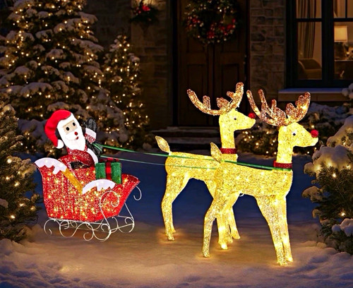 Christmas santa sleigh - christmas, santa's