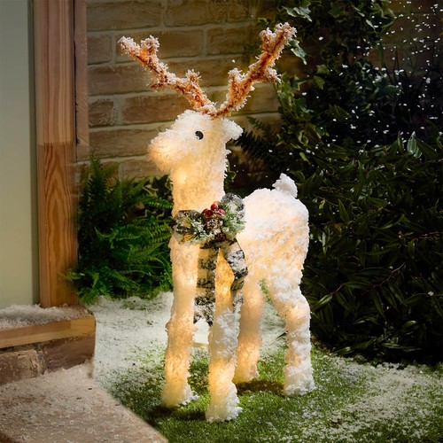 65cm light frosted reindeer - 65cm,