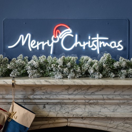 Merry christmas neon sign - merry,