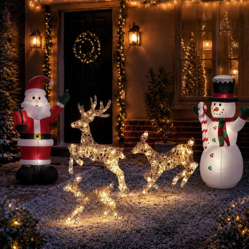 Christmas led reindeer family - christmas,