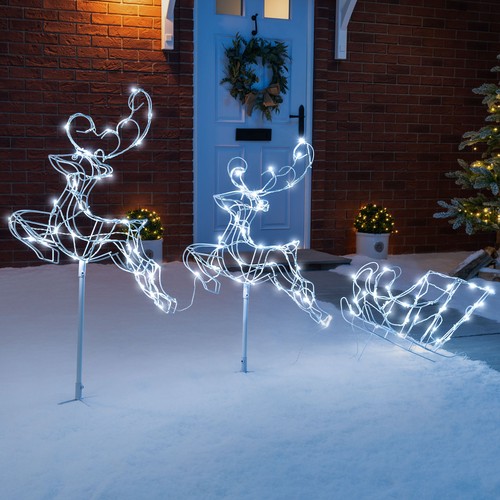 Reindeer sleigh light - light, outdoor