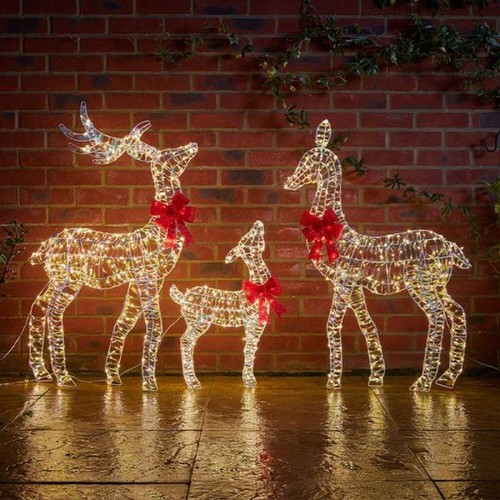 Piece led reindeer family - led,