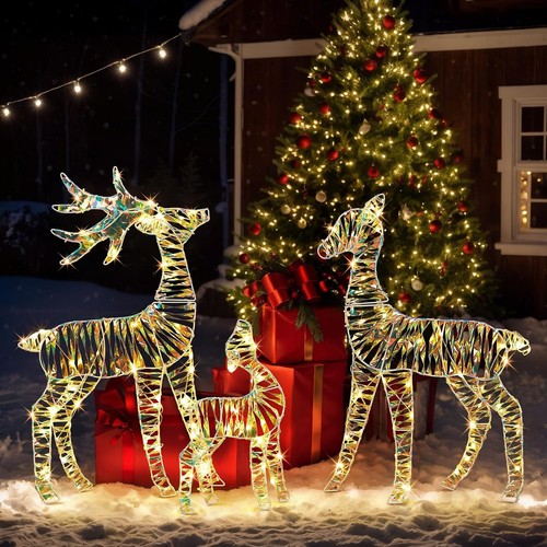 Christmas led reindeer family - led,