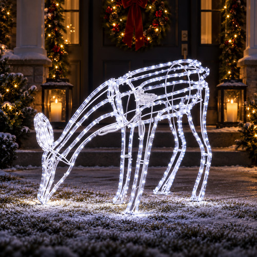 Motorised reindeer pre - motorised, pre-lit