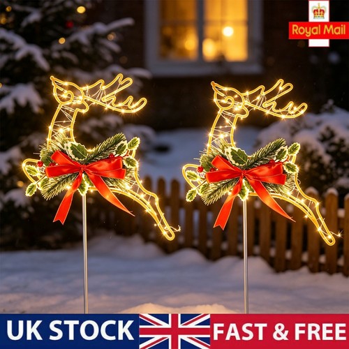 Christmas metal reindeer - christmas, yard