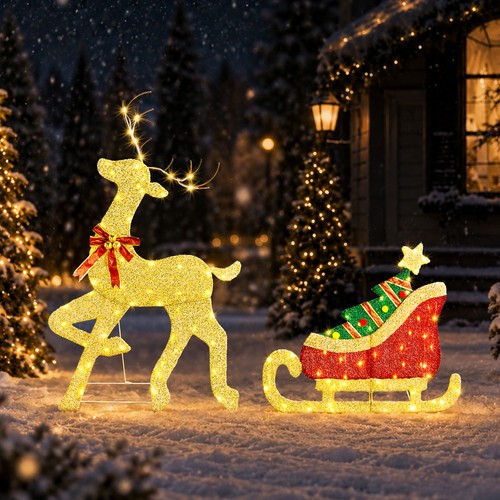 7ft christmas reindeer - 2d,