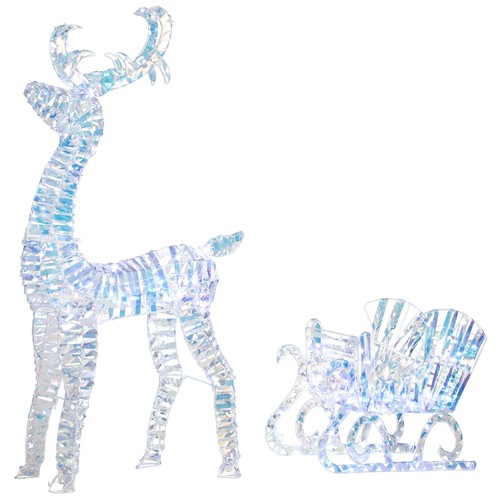 115cm lighted reindeer with - lighted,