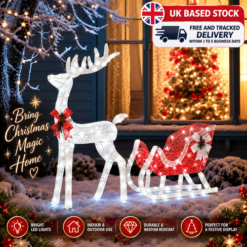 4ft led christmas reindeer - christmas,