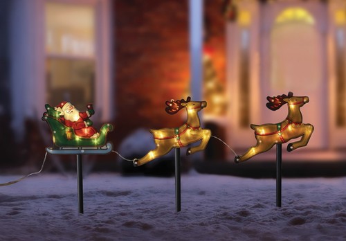Santa reindeer sleigh light - santa,
