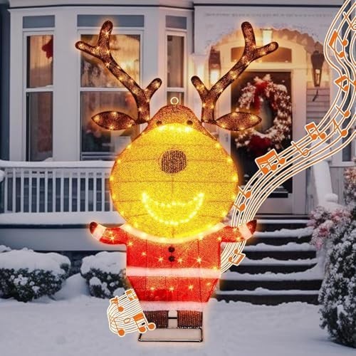 Light reindeer christmas - light,