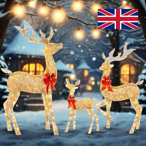 Pcs pre lit reindeer - 3, deer